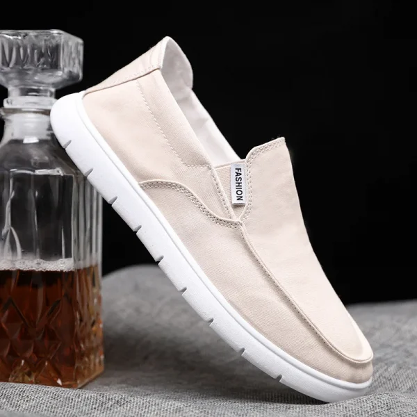 Giày lười nam vải canvas - thiết kế slip-on, nhẹ, thoáng khí, thoải mái, phù hợp đi chơi & dạo phố mùa hè - Ảnh 7