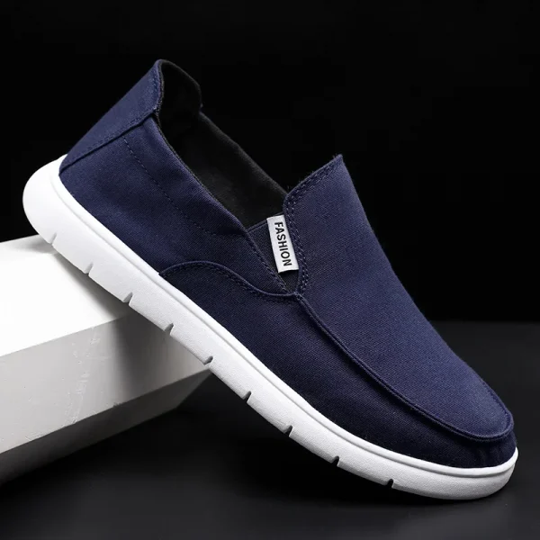 Giày lười nam vải canvas - thiết kế slip-on, nhẹ, thoáng khí, thoải mái, phù hợp đi chơi & dạo phố mùa hè - Ảnh 3