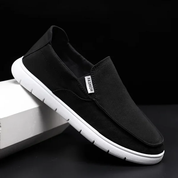Giày lười nam vải canvas - thiết kế slip-on, nhẹ, thoáng khí, thoải mái, phù hợp đi chơi & dạo phố mùa hè - Ảnh 2