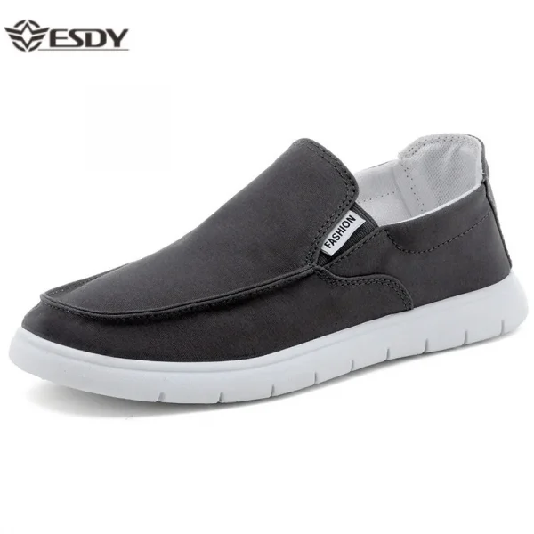 Giày lười nam vải canvas - thiết kế slip-on, nhẹ, thoáng khí, thoải mái, phù hợp đi chơi & dạo phố mùa hè - Ảnh 5