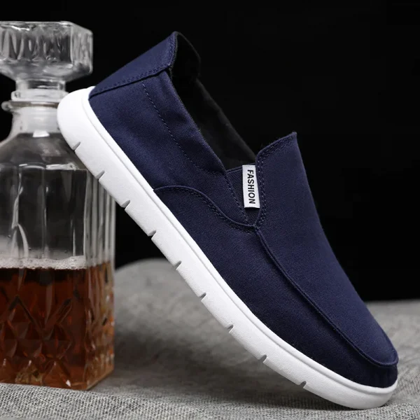Giày lười nam vải canvas - thiết kế slip-on, nhẹ, thoáng khí, thoải mái, phù hợp đi chơi & dạo phố mùa hè - Ảnh 9