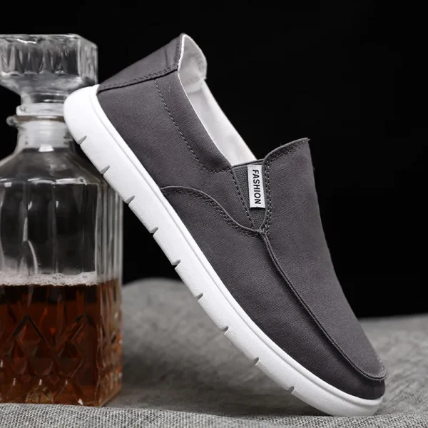Giày lười nam vải canvas - thiết kế slip-on, nhẹ, thoáng khí, thoải mái, phù hợp đi chơi & dạo phố mùa hè - Ảnh 6