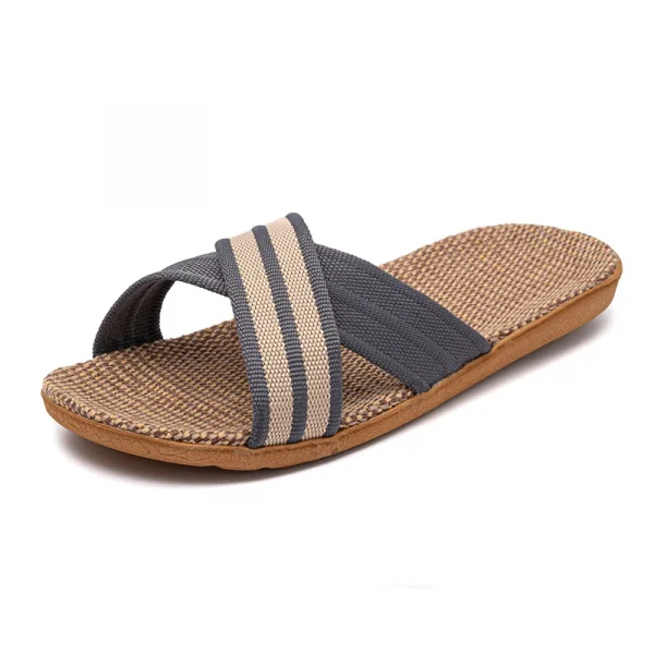 Dép sandal đế bệt unisex chất liệu vải lanh nhẹ, chống trượt, phù hợp đi biển, trong nhà & ngoài trời mùa hè - Hình ảnh 20