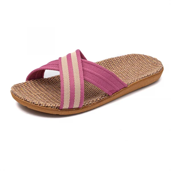 Dép sandal đế bệt unisex chất liệu vải lanh nhẹ, chống trượt, phù hợp đi biển, trong nhà & ngoài trời mùa hè - Hình ảnh 17