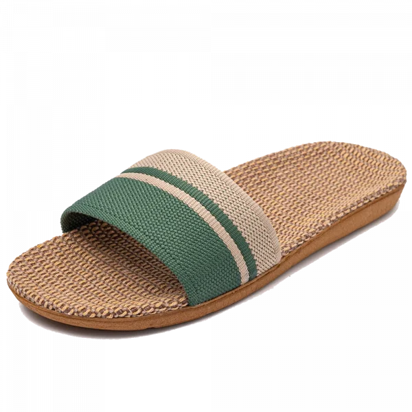 Dép sandal đế bệt unisex chất liệu vải lanh nhẹ, chống trượt, phù hợp đi biển, trong nhà & ngoài trời mùa hè - Hình ảnh 4