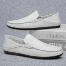 Giày lười nam da thật thủ công - kiểu moccasin, thoáng khí, dễ mang, đế mềm, phù hợp công sở & đi chơi hàng ngày