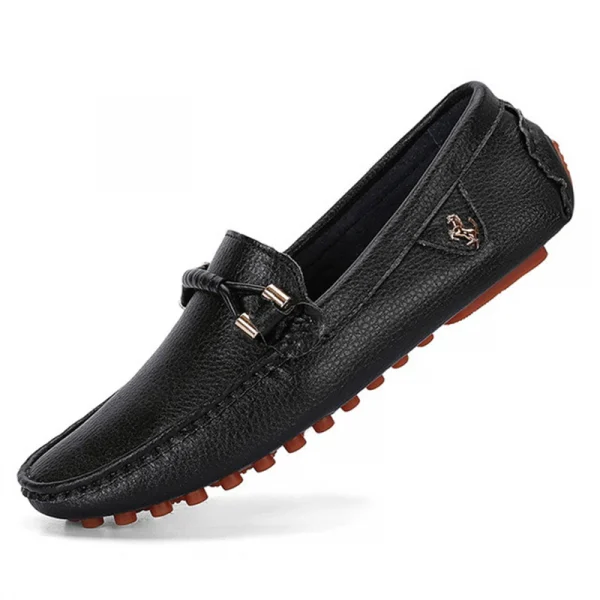 Giày lười nam da thật thủ công - kiểu moccasin, êm ái, thời trang - Hình ảnh 10