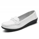 Giày bệt nữ da thật - màu đen, kiểu moccasin & oxford, thoải mái
