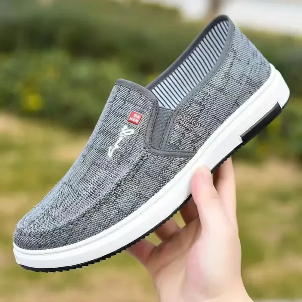 Giày nam vải canvas đế mềm - thoáng khí, thoải mái, kiểu dáng oxford, dễ mang, phù hợp đi chơi & hàng ngày