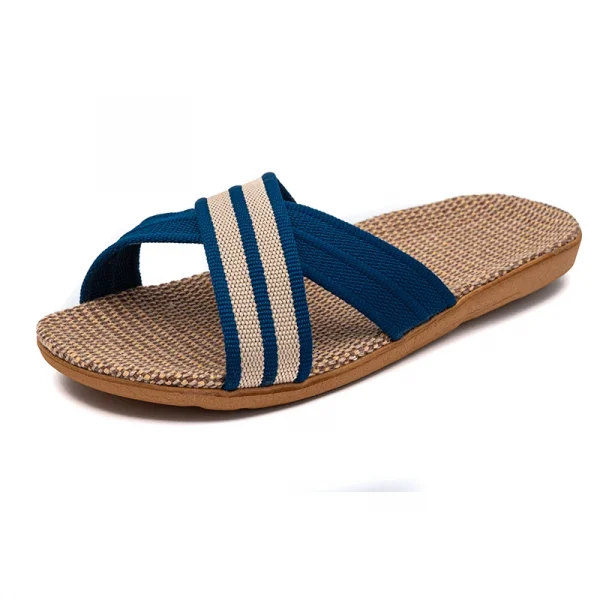 Dép sandal đế bệt unisex chất liệu vải lanh nhẹ, chống trượt, phù hợp đi biển, trong nhà & ngoài trời mùa hè - Hình ảnh 19