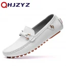 Giày lười nam da thật thủ công - kiểu moccasin, êm ái, thời trang
