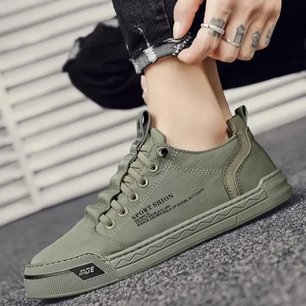 Giày sneaker nam cao cấp - vải canvas lụa lạnh, thoáng khí, đế chống trượt, phù hợp đi bộ & thể thao hàng ngày - Hình ảnh 4