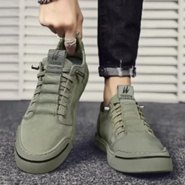 Giày sneaker nam cao cấp - vải canvas lụa lạnh, thoáng khí, đế chống trượt, phù hợp đi bộ & thể thao hàng ngày - Hình ảnh 3