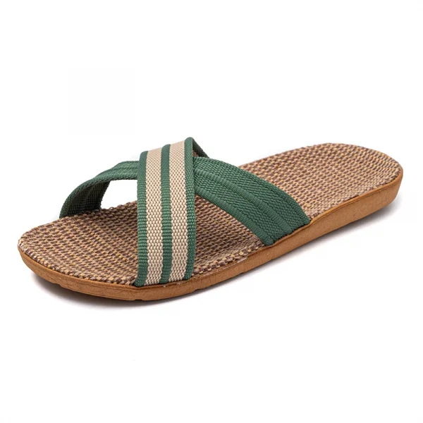 Dép sandal đế bệt unisex chất liệu vải lanh nhẹ, chống trượt, phù hợp đi biển, trong nhà & ngoài trời mùa hè - Hình ảnh 18