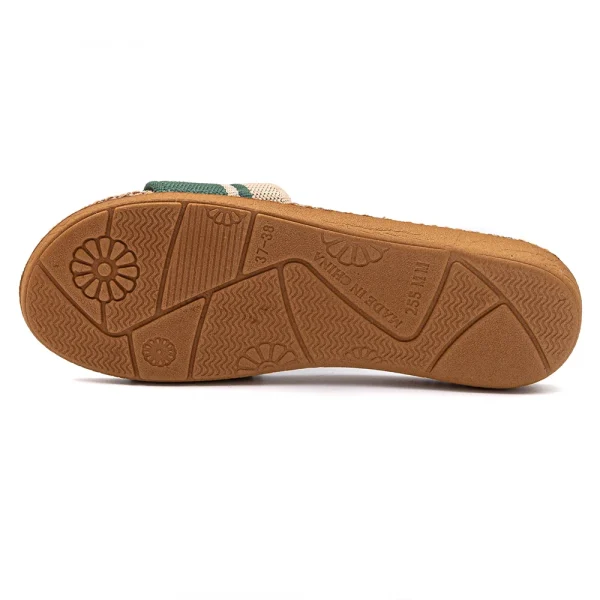 Dép sandal đế bệt unisex chất liệu vải lanh nhẹ, chống trượt, phù hợp đi biển, trong nhà & ngoài trời mùa hè - Hình ảnh 6