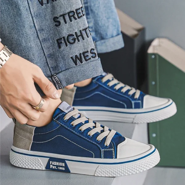 Giày sneaker nam vải canvas cổ điển - phong cách thời trang, chống trượt, thoáng khí - Hình ảnh 4