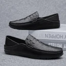 Giày lười nam da thật thủ công - kiểu moccasin, thoáng khí, dễ mang, đế mềm, phù hợp công sở & đi chơi hàng ngày