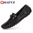 Giày lười nam da thật thủ công - kiểu moccasin, êm ái, thời trang