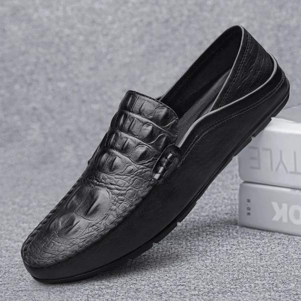 Giày lười nam da thật thủ công - kiểu moccasin, thoáng khí, dễ mang, đế mềm, phù hợp công sở & đi chơi hàng ngày - Hình ảnh 3