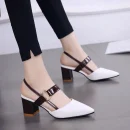 Giày sandal nữ da thật - gót vuông trung, sang trọng, thời trang, phù hợp dạo phố & dự tiệc