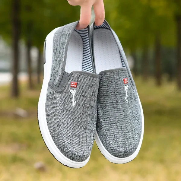 Giày nam vải canvas đế mềm - thoáng khí, thoải mái, kiểu dáng oxford, dễ mang, phù hợp đi chơi & hàng ngày - Hình ảnh 3