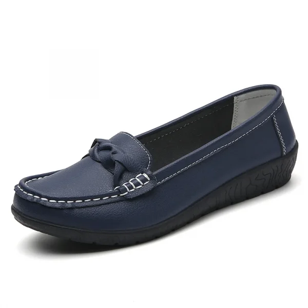 Giày bệt nữ da thật - màu đen, kiểu moccasin & oxford, thoải mái - Ảnh 7