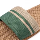 Dép sandal đế bệt unisex chất liệu vải lanh nhẹ, chống trượt, phù hợp đi biển, trong nhà & ngoài trời mùa hè