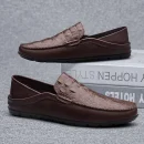 Giày lười nam da thật thủ công - kiểu moccasin, thoáng khí, dễ mang, đế mềm, phù hợp công sở & đi chơi hàng ngày