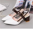 Giày sandal nữ thanh lịch - gót vuông, cổ điển, thoải mái, phù hợp công sở & cưới hỏi mùa hè