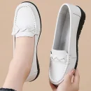 Giày bệt nữ da thật - màu đen, kiểu moccasin & oxford, thoải mái