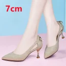 Giày cao gót nữ Cresfimix - gót nhọn, màu bạc/vàng, quyến rũ, phù hợp tiệc cưới & dạ tiệc