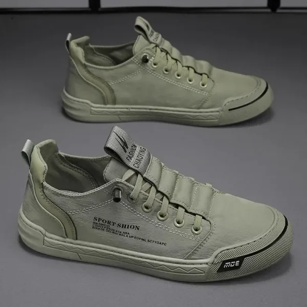 Giày sneaker nam cao cấp - vải canvas lụa lạnh, thoáng khí, đế chống trượt, phù hợp đi bộ & thể thao hàng ngày - Hình ảnh 6