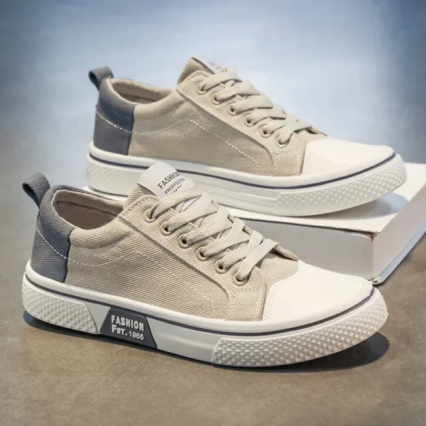 Giày sneaker nam vải canvas cổ điển - phong cách thời trang, chống trượt, thoáng khí