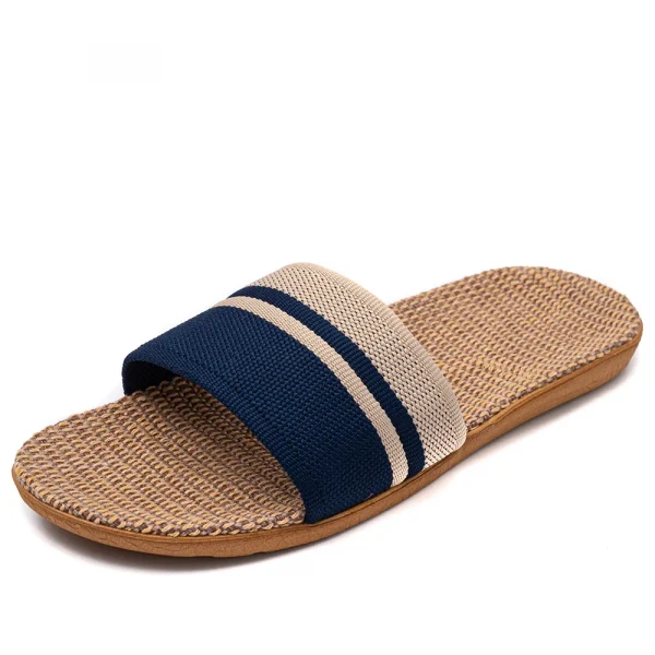Dép sandal đế bệt unisex chất liệu vải lanh nhẹ, chống trượt, phù hợp đi biển, trong nhà & ngoài trời mùa hè - Hình ảnh 11