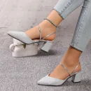 Sandal nữ gót thấp mùa hè - thiết kế nông, thời trang, sang trọng, phù hợp dự tiệc & cưới hỏi