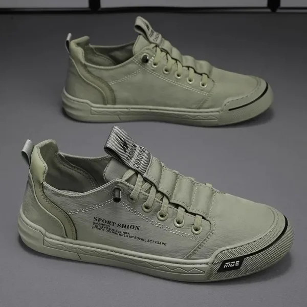 Giày sneaker nam cao cấp - vải canvas lụa lạnh, thoáng khí, đế chống trượt, phù hợp đi bộ & thể thao hàng ngày